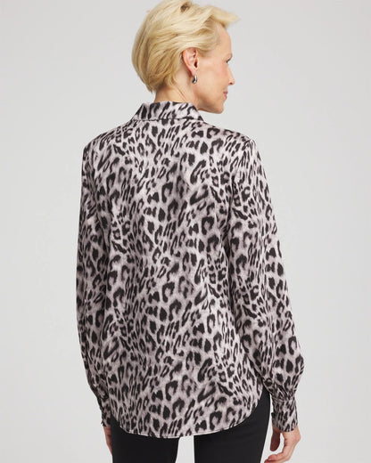 Faux Silk Snowy Animal Shirt - Chico's