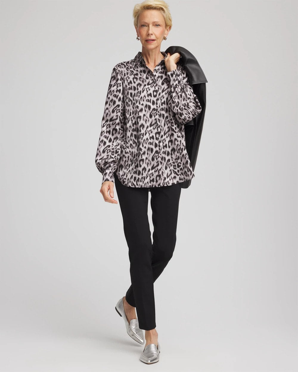 Faux Silk Snowy Animal Shirt - Chico's