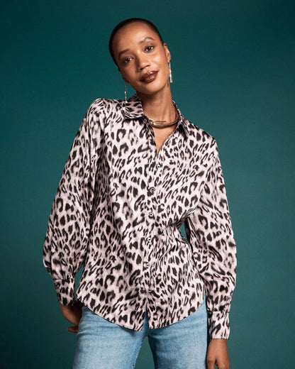 Faux Silk Snowy Animal Shirt - Chico's