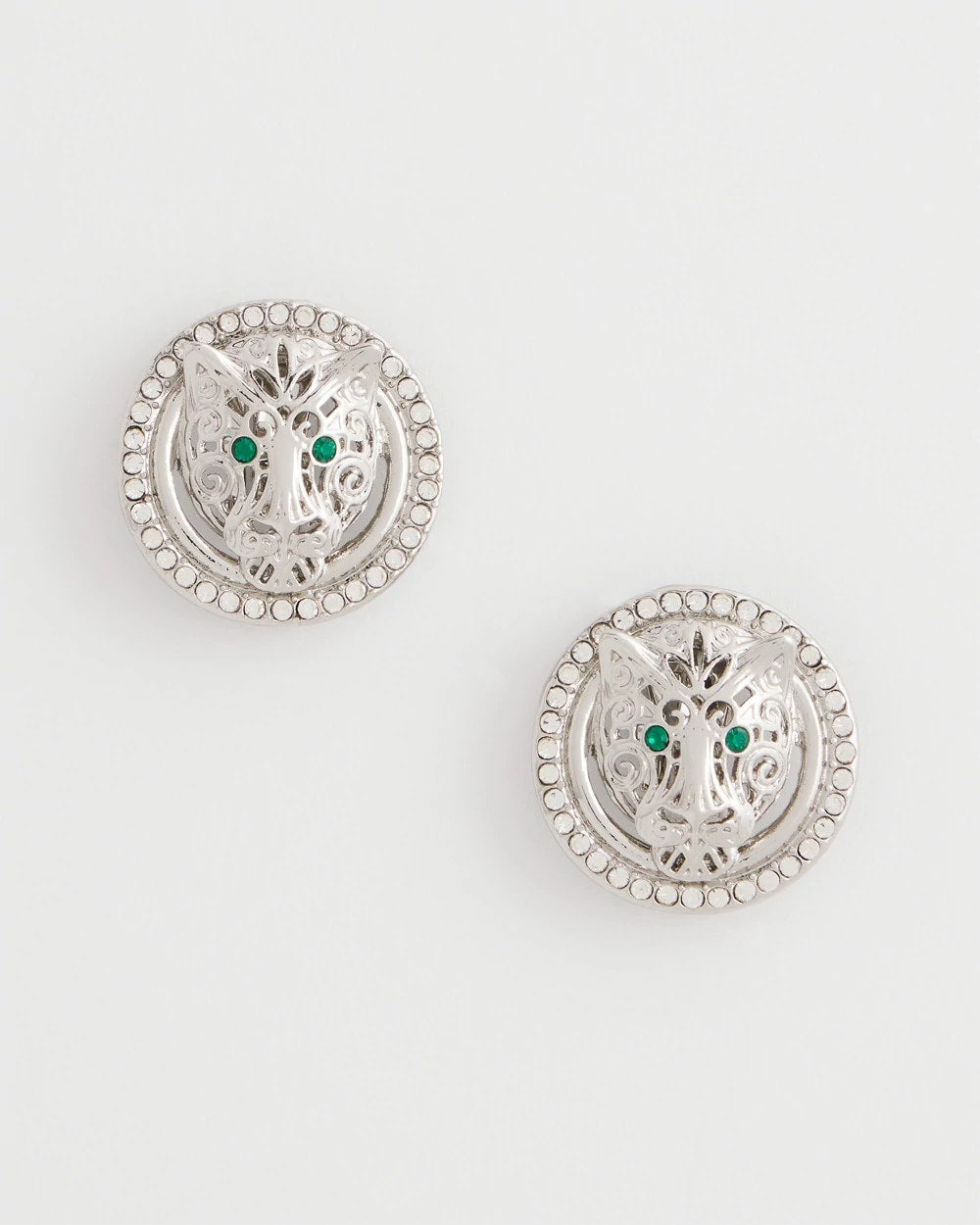 Green Eye Tiger Clip-On Earrings - Chico's