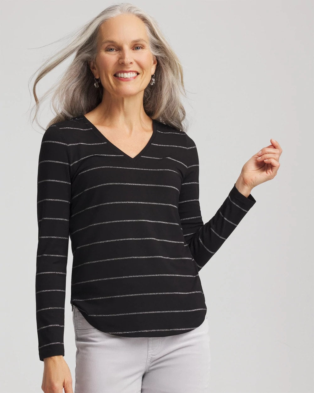 Touch of Cool™ Lurex Layering Tee - Chico's