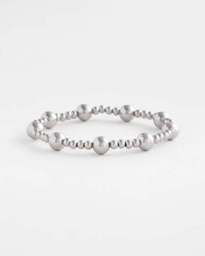 Silver-tone Medium Bead Stretch Bracelet - Chico's