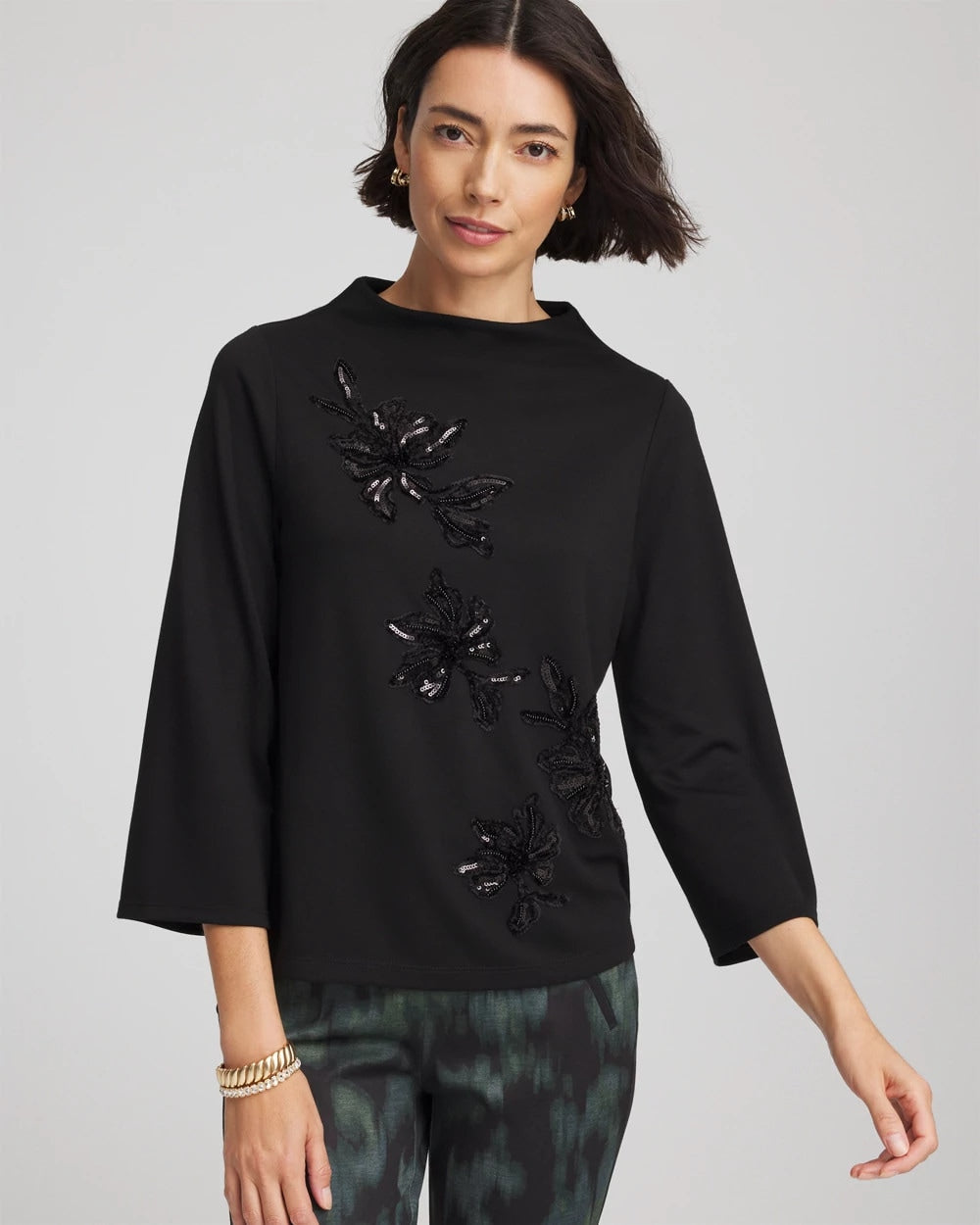 Embellished Structured Top - Chico's
