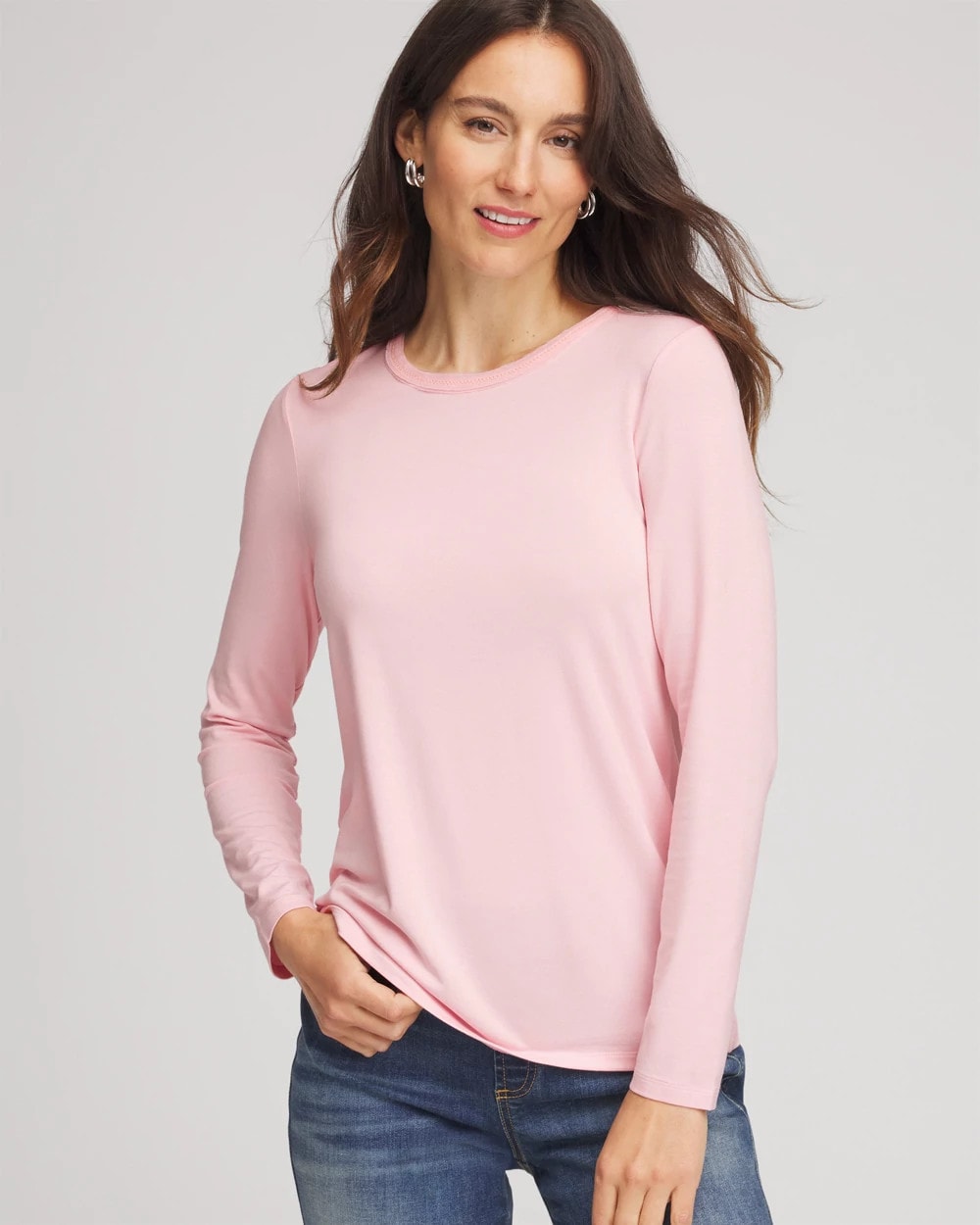 Mesh-Trim Touch of Cool™ Layering Tee - Chico's