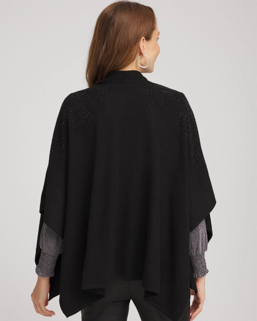 Embellished Shawl Collar Ruana - Chico's