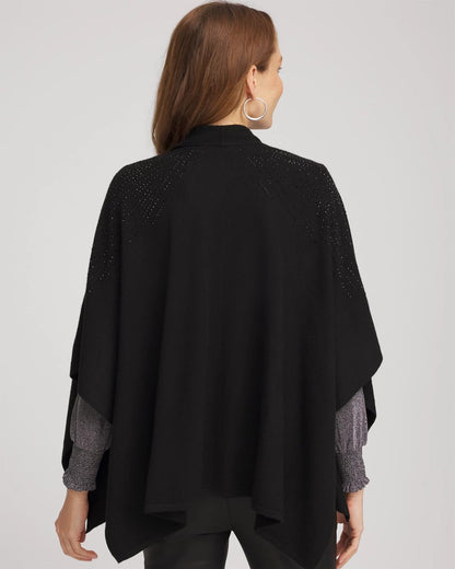 Embellished Shawl Collar Ruana - Chico's
