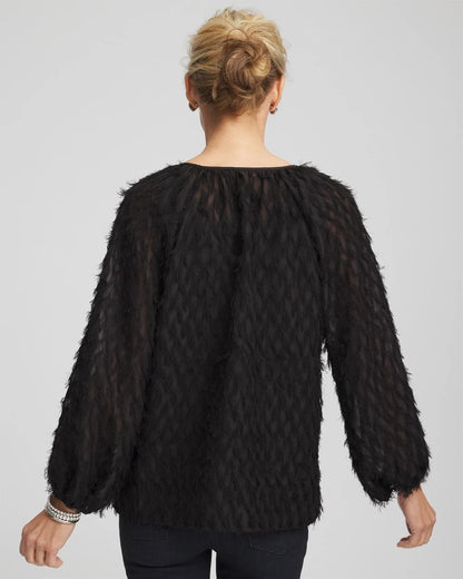 Feathered Pullover Peasant Blouse - Chico's