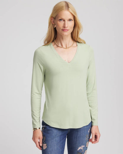 Touch of Cool™ V-Neck Layering Tee - Chico's