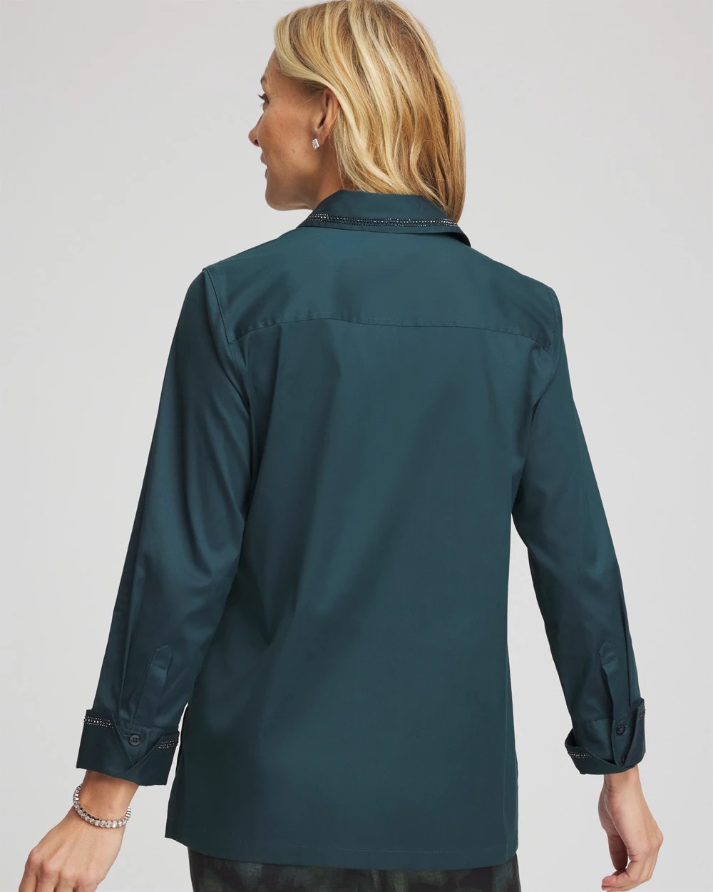 Rhinestone Embellished Poplin Tunic - Chico's
