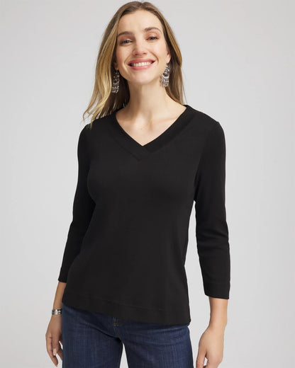 Pima Cotton 3/4 Sleeve Tee - Chico's