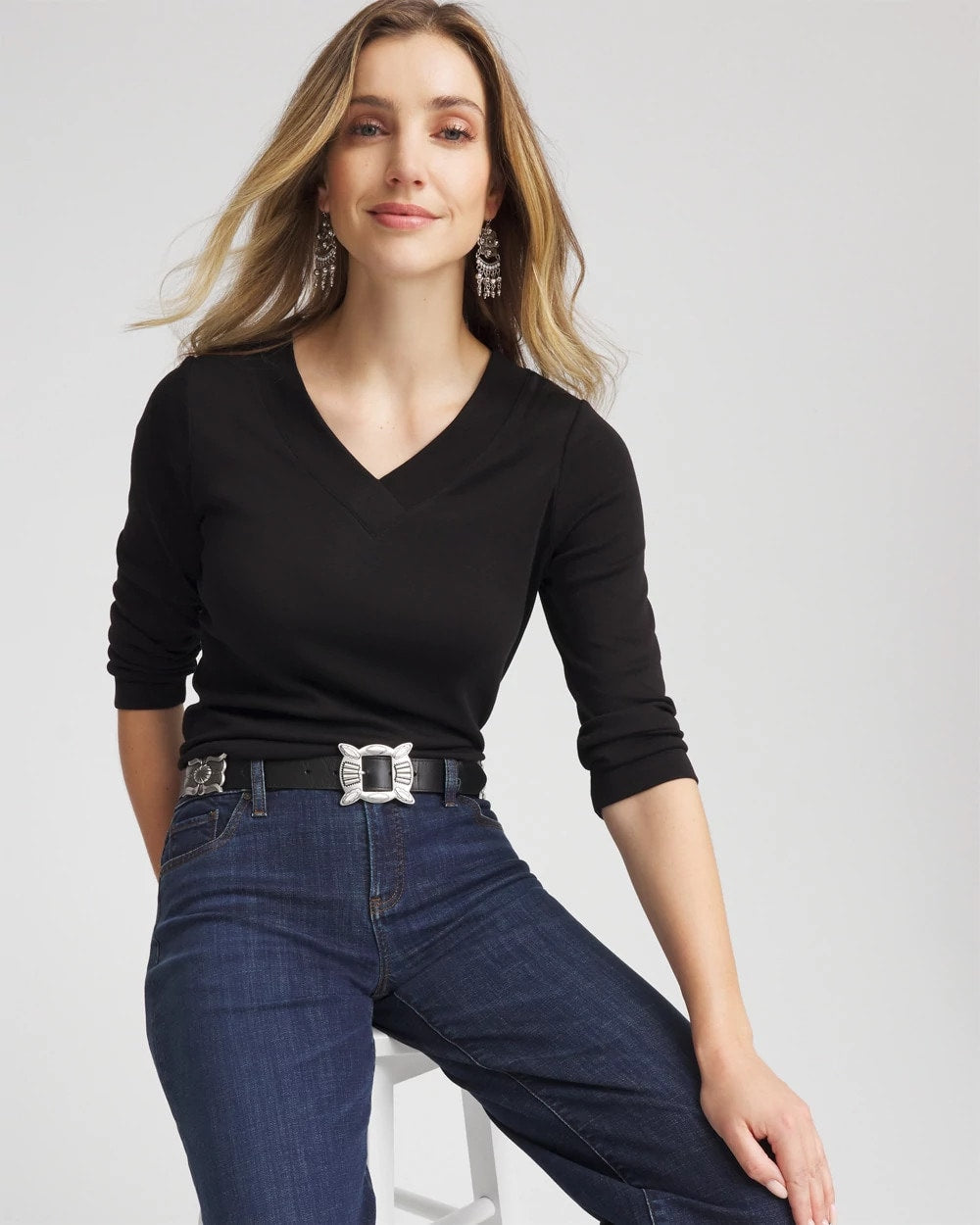 Pima Cotton 3/4 Sleeve Tee - Chico's