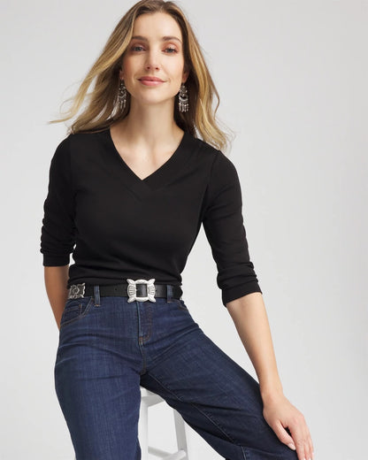 Pima Cotton 3/4 Sleeve Tee - Chico's