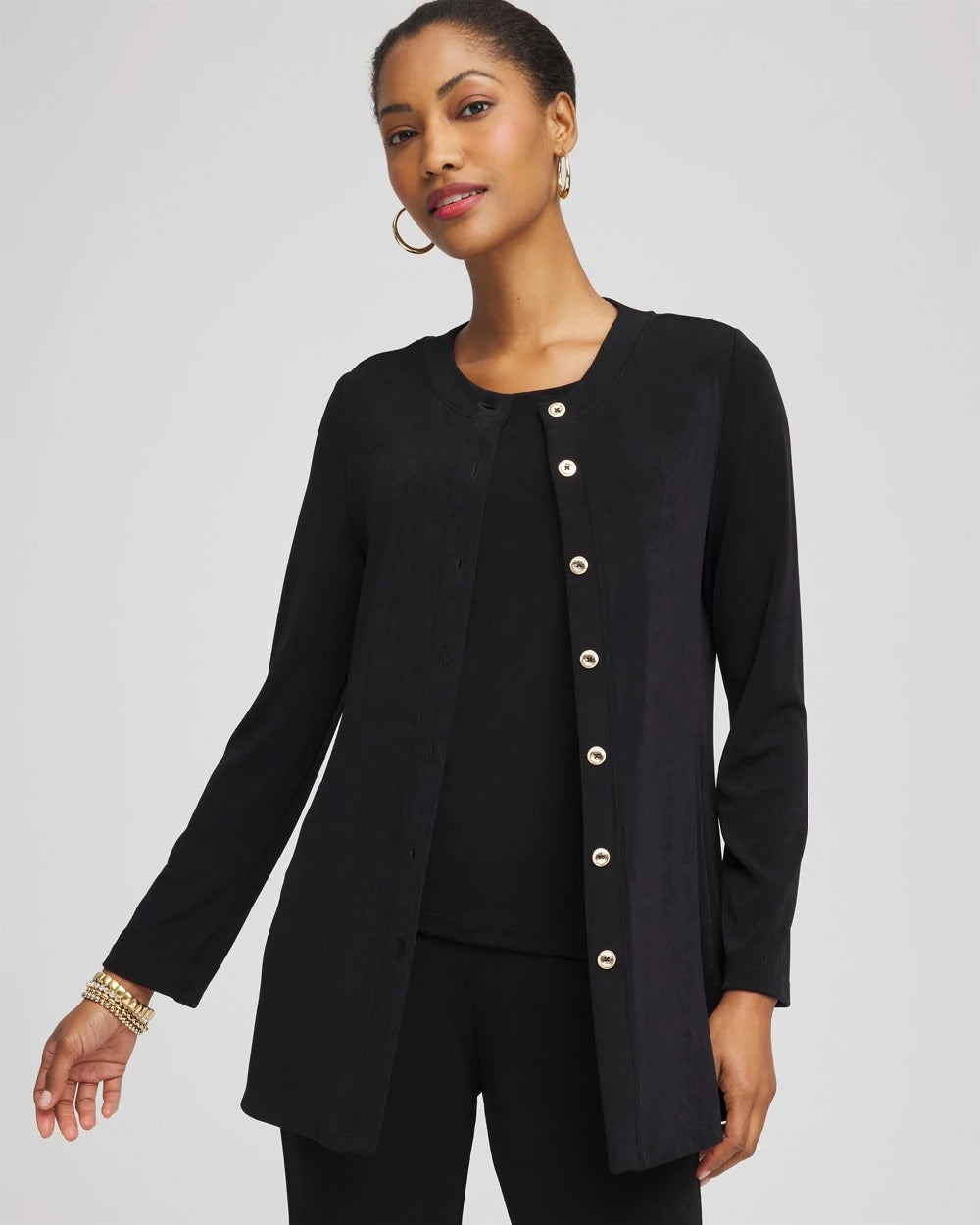 Travelers™ Collection Scoopneck Shirt Jacket - Chico's