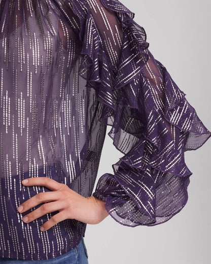Georgette Ruffle Sleeve Blouse - Chico's