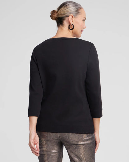 3/4 Sleeve V-Neck Tee - Chico's
