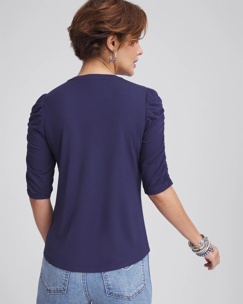 Ruched Sleeve Knit Tee - Chico's