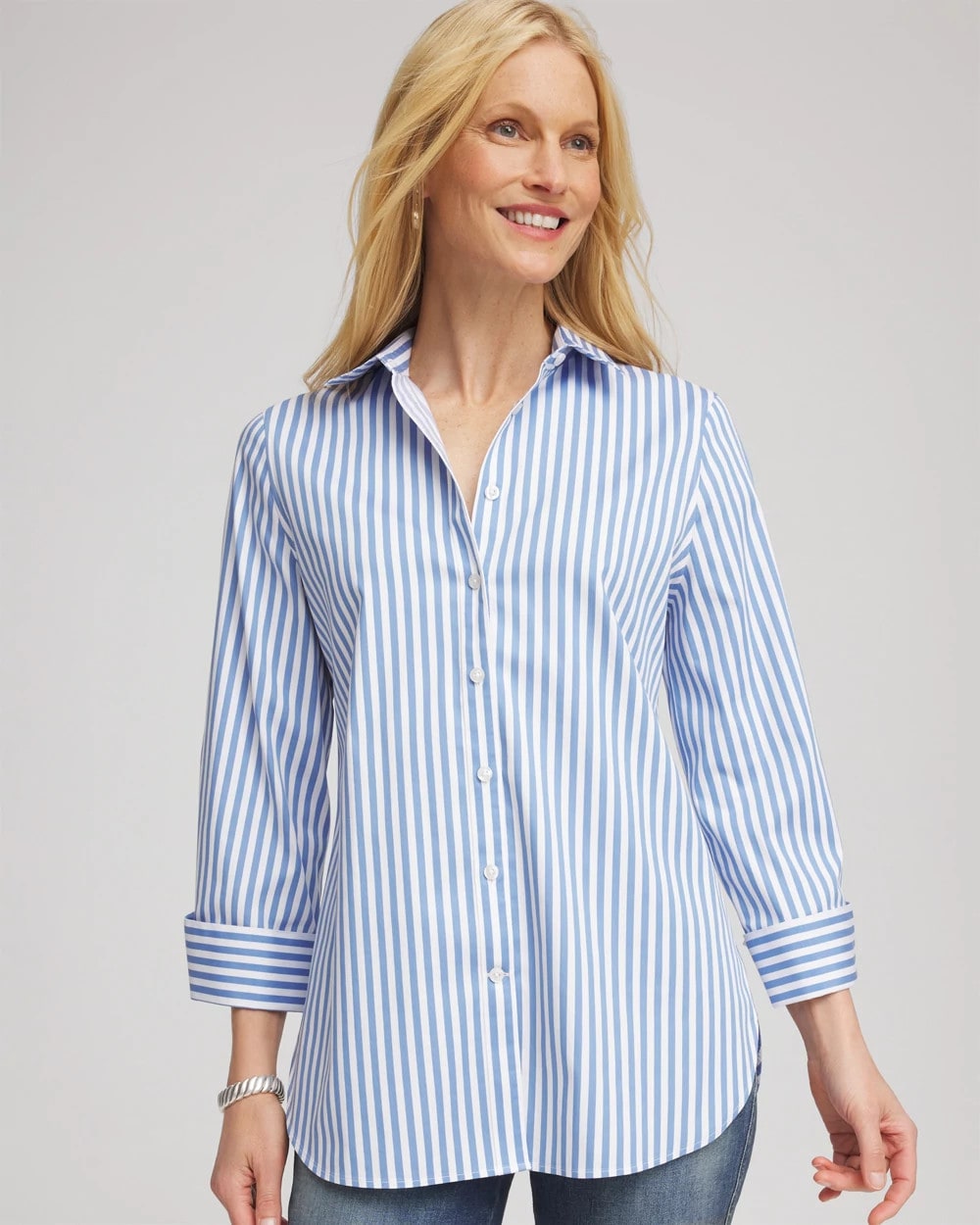 No Iron™ Stretch Striped Shirt - Chico's