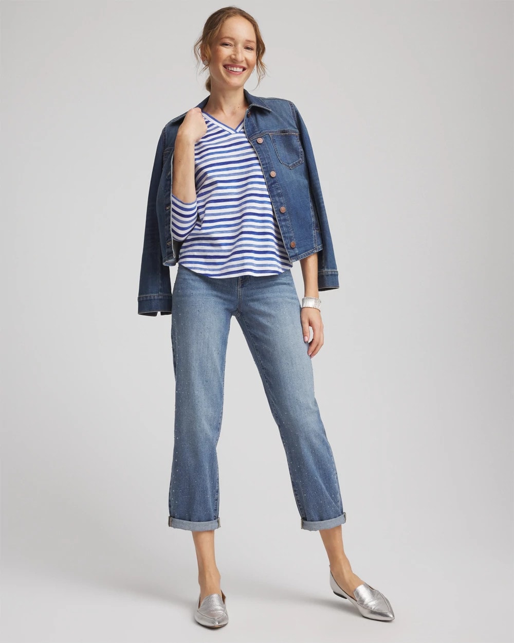 Slub 3/4 Sleeve Tee - Chico's