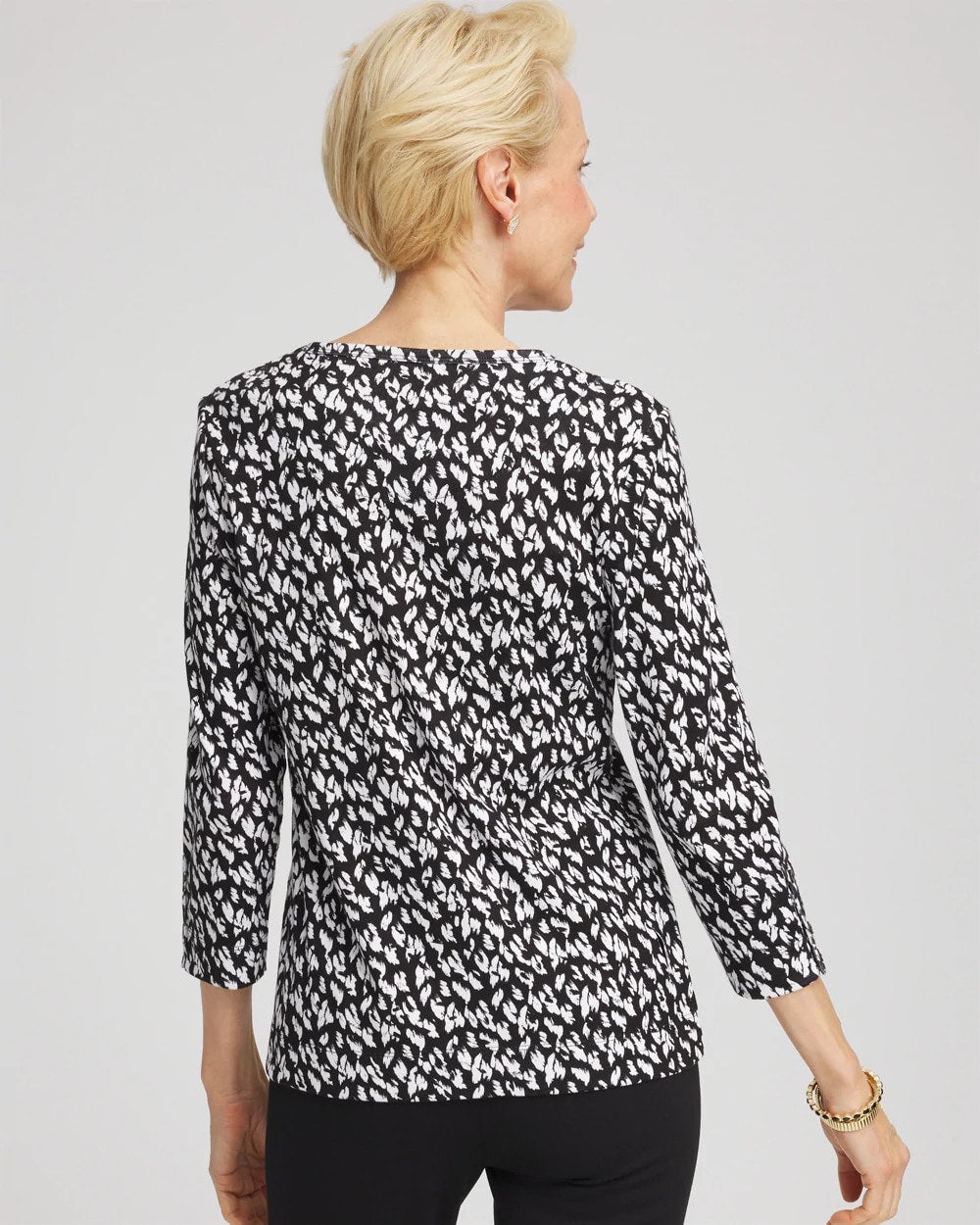 Pima Crewneck Button Tee - Chico's