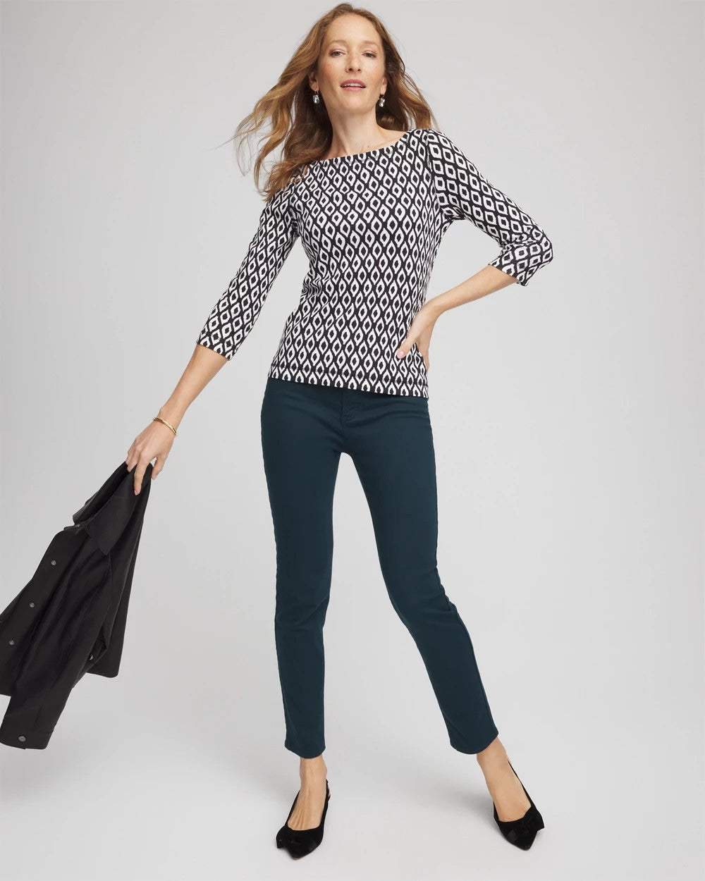 Pima 3/4 Sleeve Tee - Chico's
