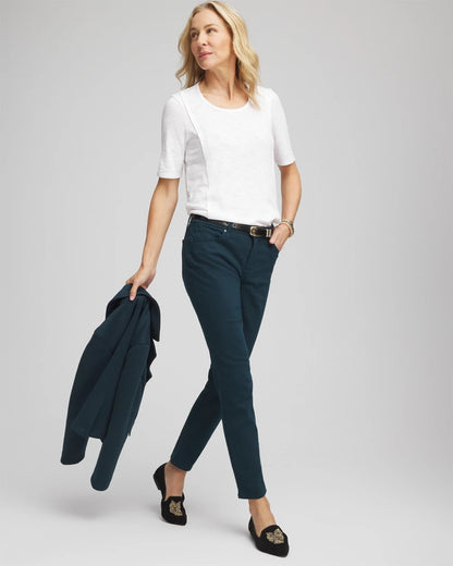 Slub Paneled Elbow Tee - Chico's