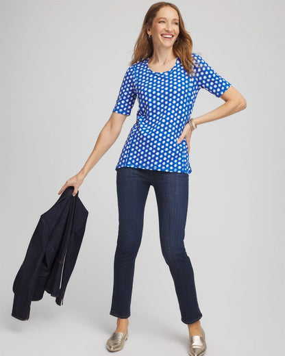 Printed Slub Short Sleeve Tee - Chico's