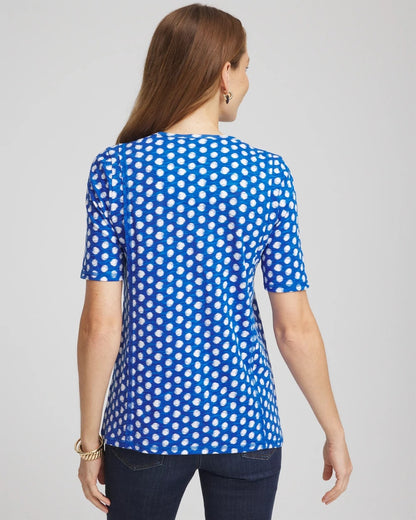 Printed Slub Short Sleeve Tee - Chico's