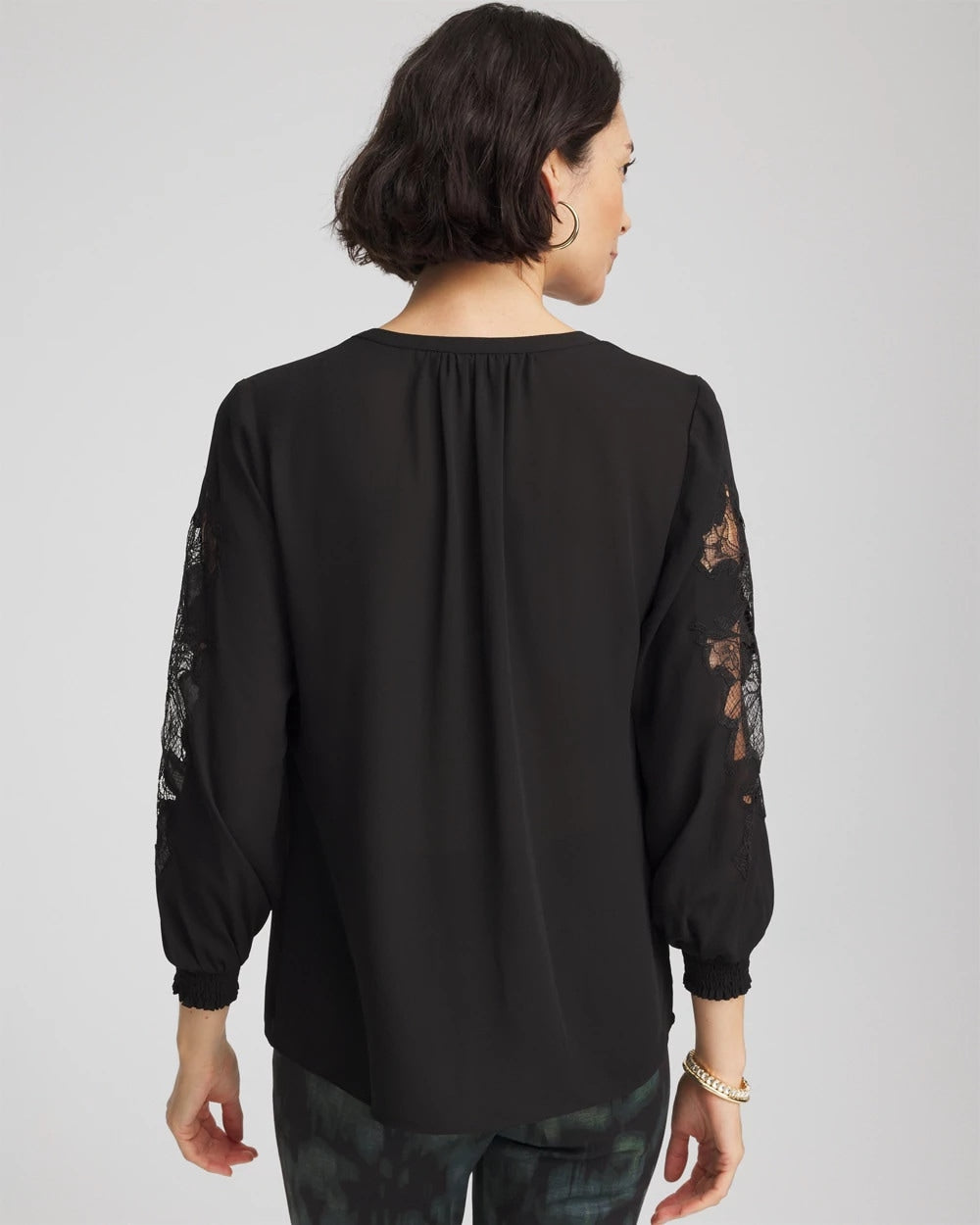 Crepe Banded Collar Blouse - Chico's