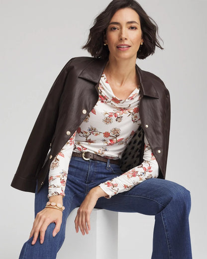 Touch of Cool™ Long-Sleeved Cowlneck Tee - Chico's
