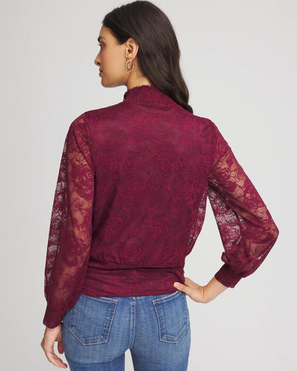 Tie-Neck Banded-Bottom Top - Chico's