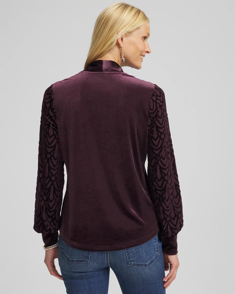 Art Deco Velvet Burnout Top - Chico's