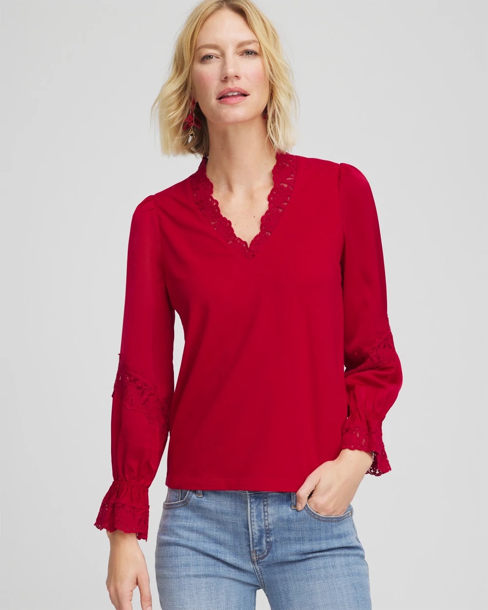Lace V-Neck Top - Chico's