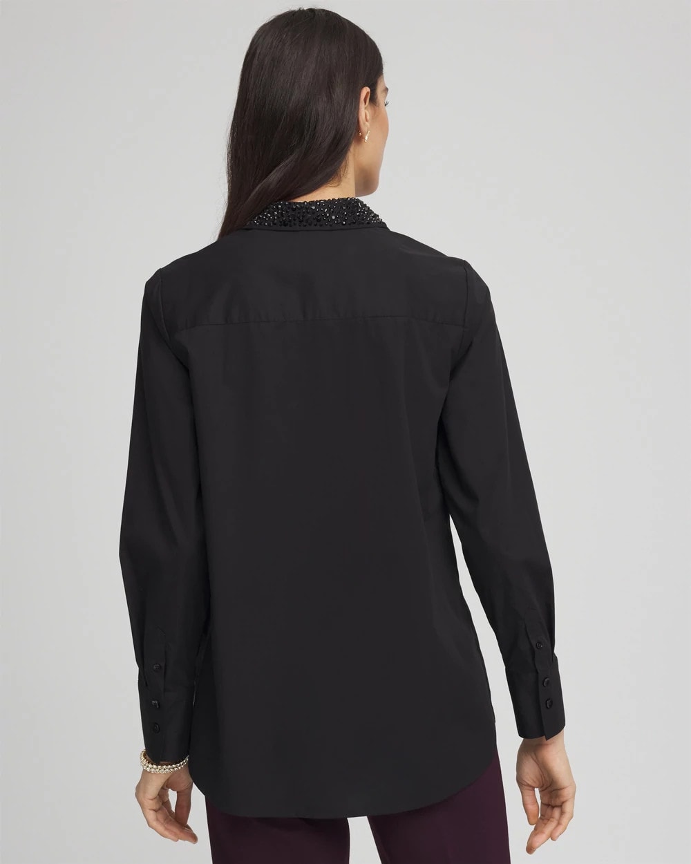 Tonal Jewels Poplin Shirt - Chico's