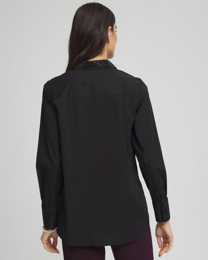 Tonal Jewels Poplin Shirt - Chico's