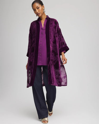 Floral Burnout Kimono - Chico's