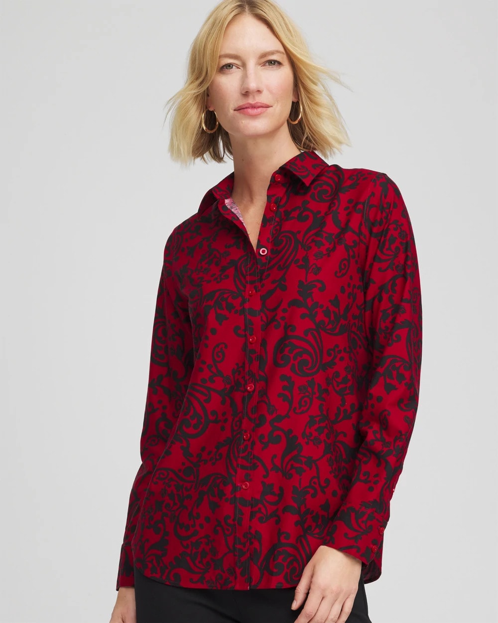 No Iron™ Vinstra Scrolls Shirt - Chico's