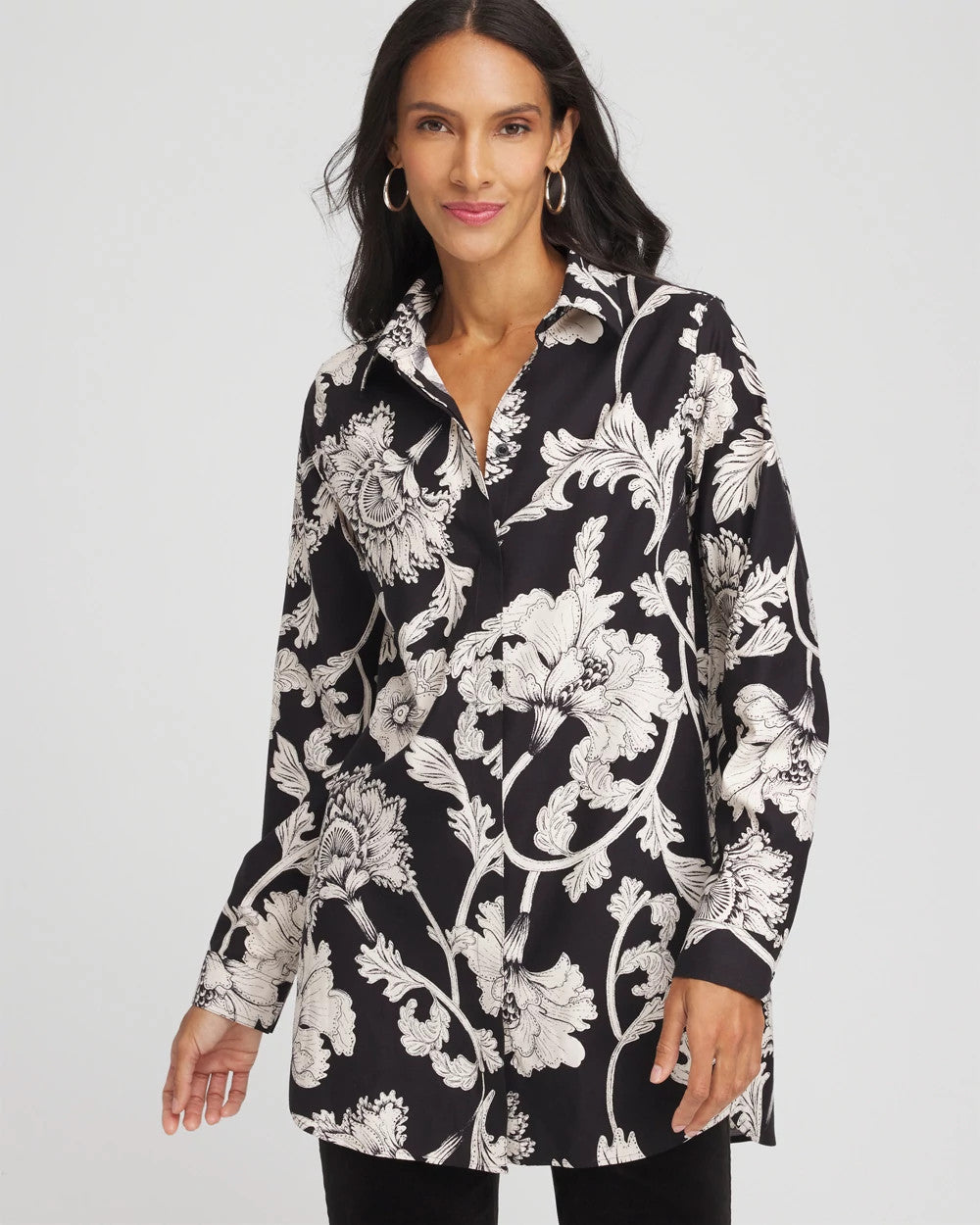 No Iron™ Bryne Bloom Stretch Tunic - Chico's