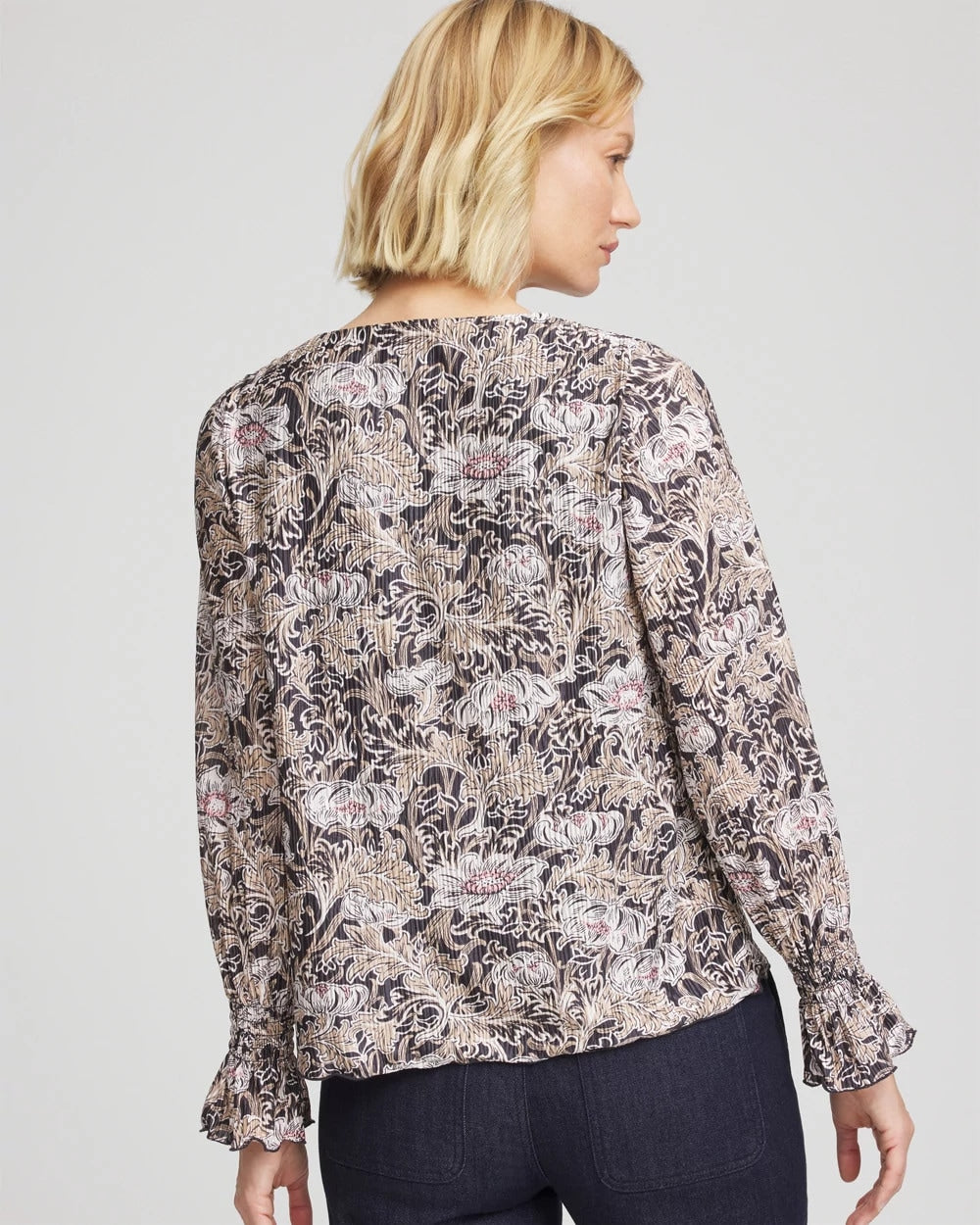 Bloom Crinkle Bodre Top - Chico's