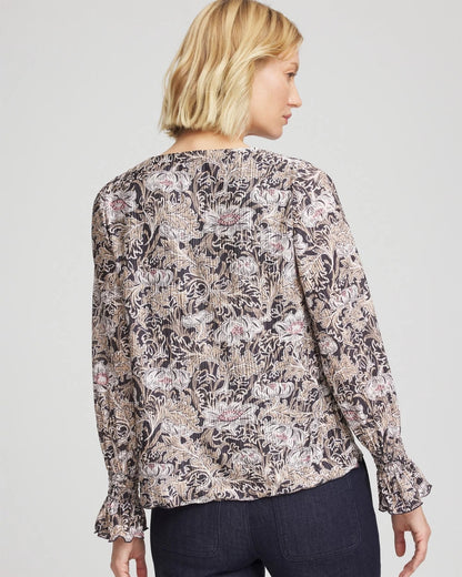 Bloom Crinkle Bodre Top - Chico's