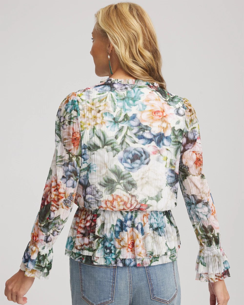 Rose Print Crinkle Top - Chico's