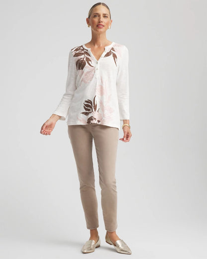 Slub Splitneck Henley Tee - Chico's