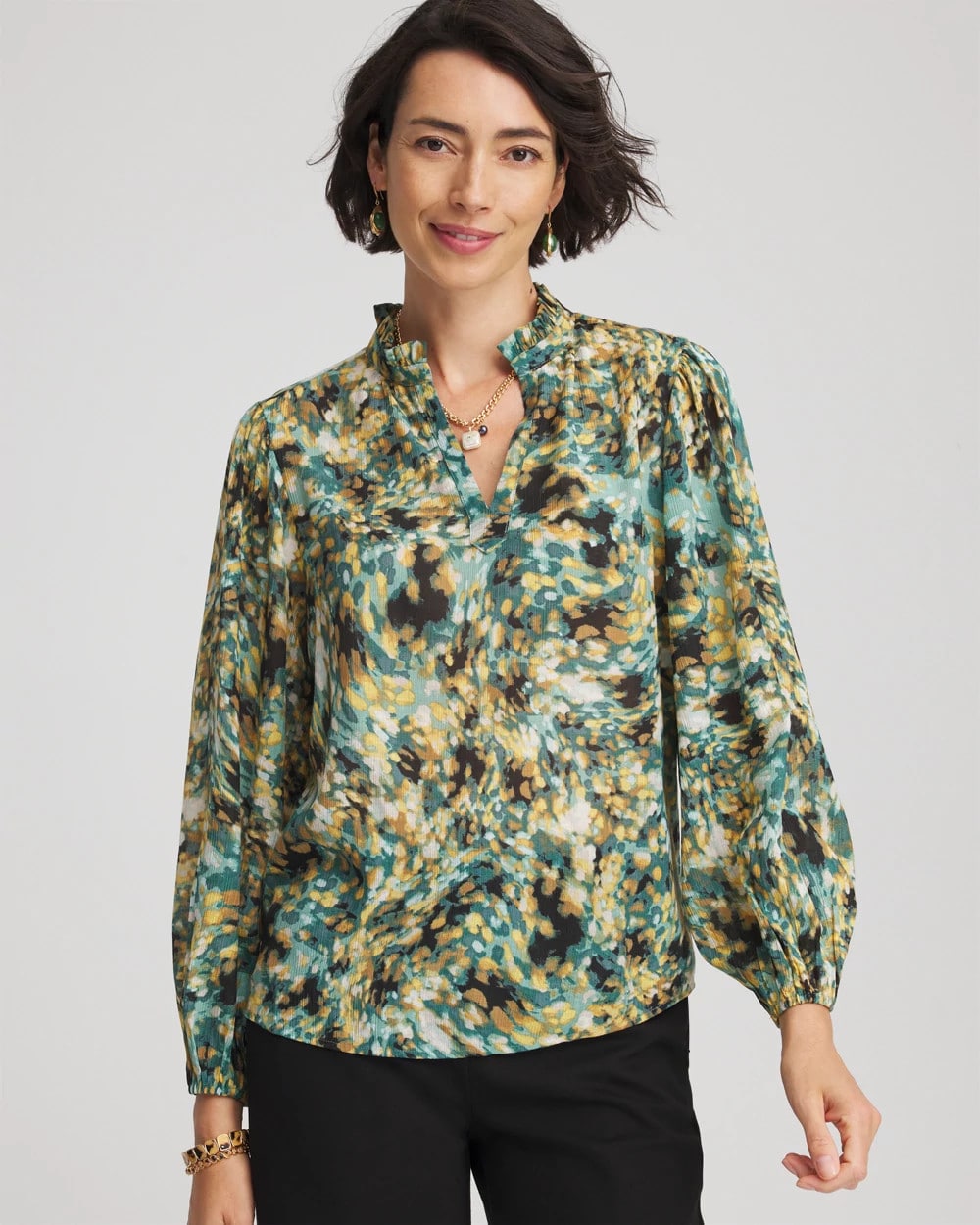 Crinkle Relaxed-Fit Blouse - Chico's