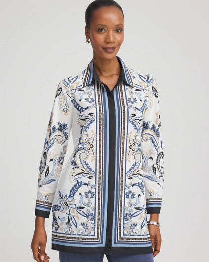 Travelers™ Collection Paisley Mesh Shirt Jacket - Chico's