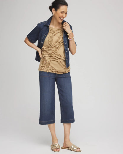 Sleeveless Ruffle-Appliqué Tank Top - Chico's