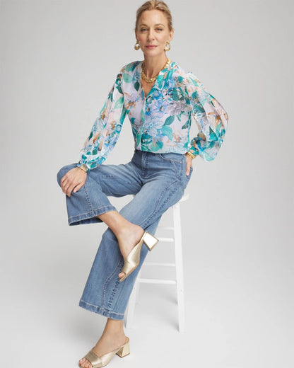 Georgette Billow Sleeved Blouse - Chico's