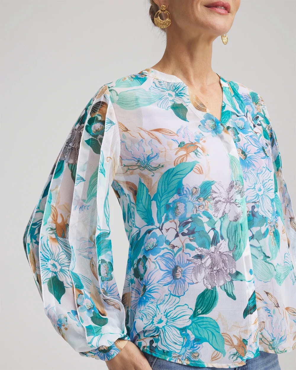 Georgette Billow Sleeved Blouse - Chico's