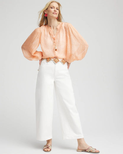 Metallic Jacquard Blouse - Chico's