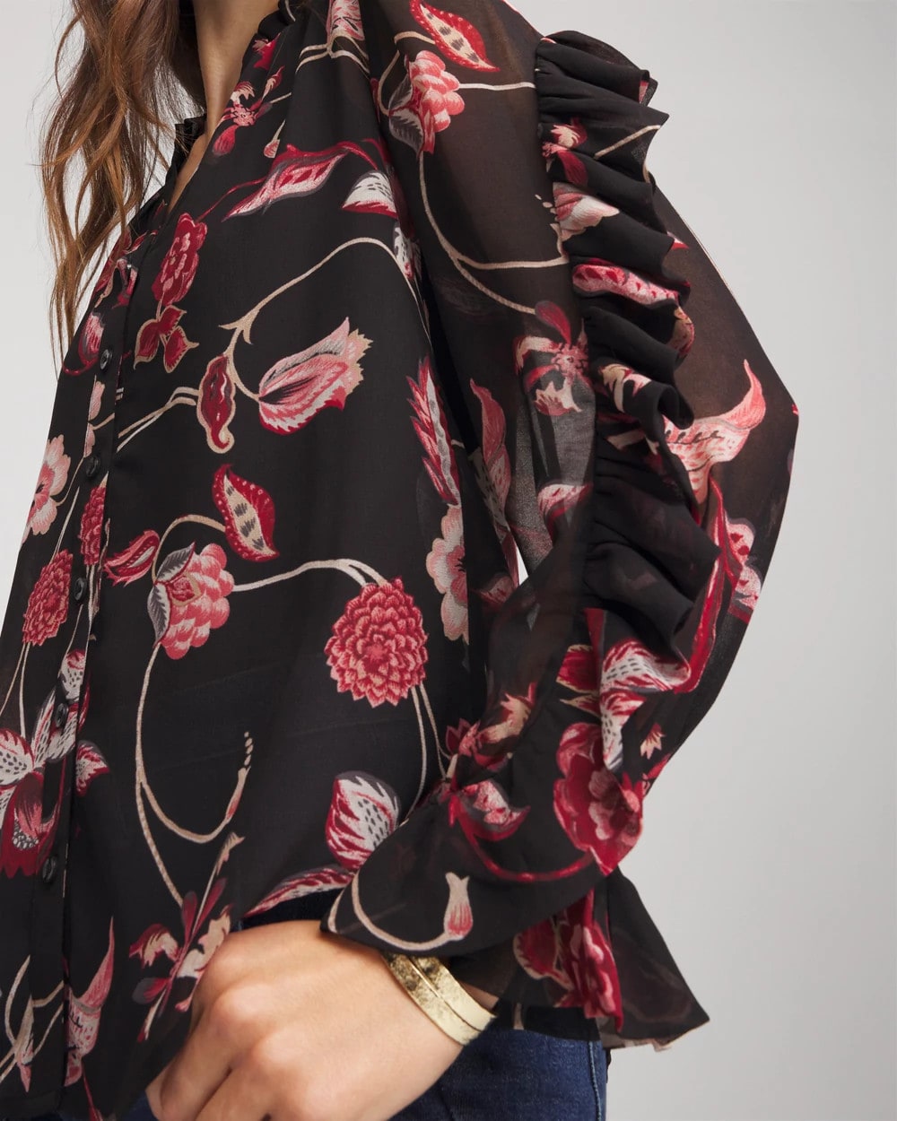 Georgette Celtic Blooms Blouse - Chico's