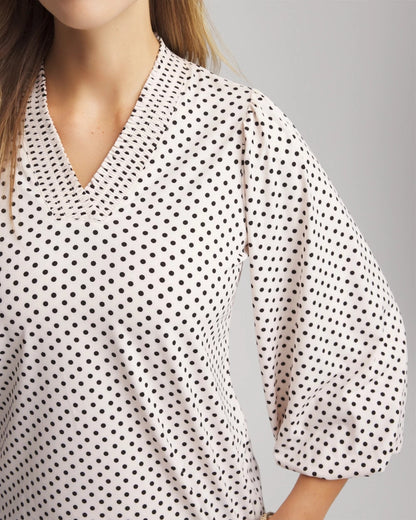 Bubble-Sleeve Smocked Top - Chico's