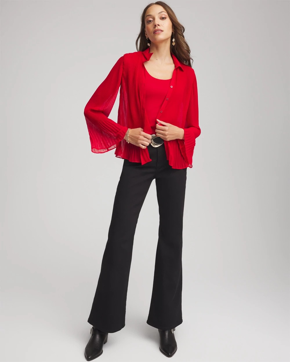 Pleated Georgette Blouse - Chico's